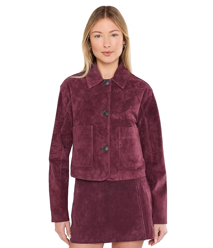 Blank NYC Wine O'clock Real Suede Jacket