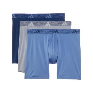 adidas Athletic Fit Microfiber Boxer Brief Underwear 3-Pack