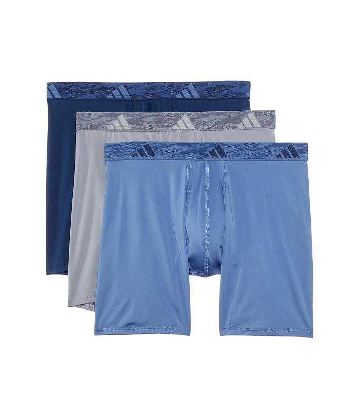 adidas Athletic Fit Microfiber Boxer Brief Underwear 3-Pack