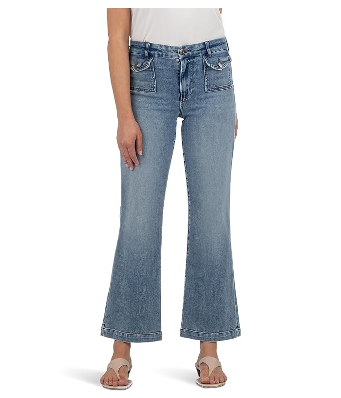 KUT from the Kloth Kelsey High Rise Ankle Flare Clean Hem