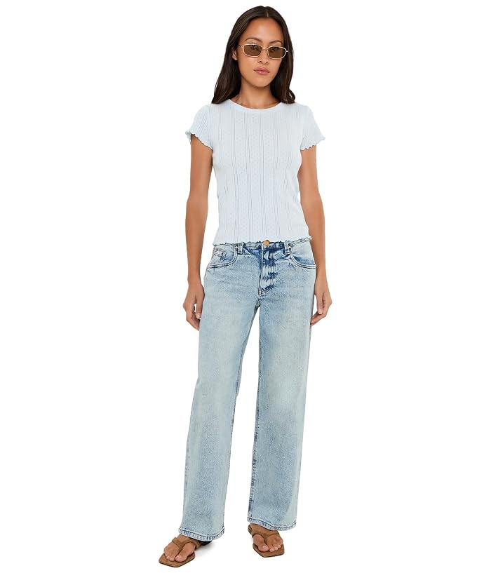 KUT from the Kloth Petite Selena Baggy Low Rise Straight Leg Clean Hem in Enthusiastic - Image 2