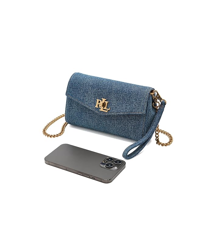 Lauren Ralph Lauren Washed Denim Tanner Crossbody Wallet - Image 3