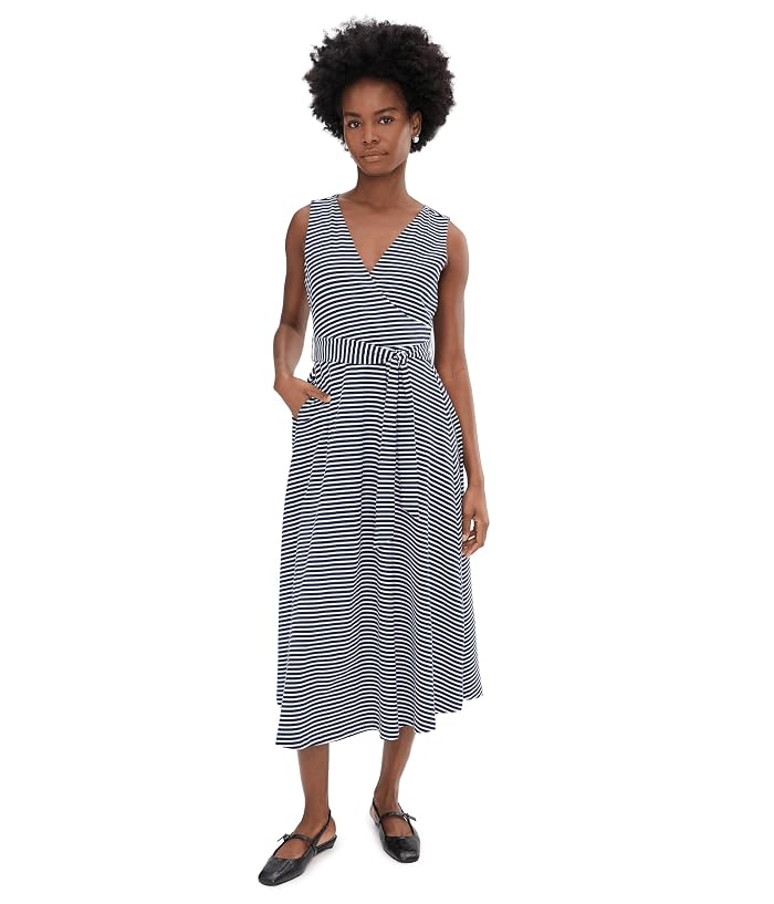 PACT Fit-and-Flare Easy V-Neck Dress - Image 2