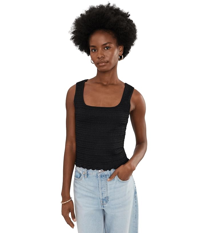 Madewell Scoop Neck Smocked Tank