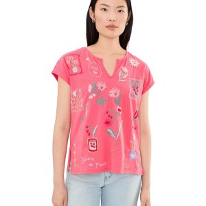 Johnny Was Slit Front Tee - Fleur