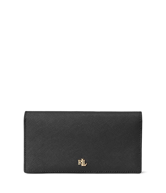 Lauren Ralph Lauren Crosshatch Leather Slim Wallet