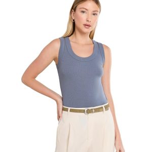 NIC+ZOE Perfect Knit Rib Scoop Tank