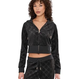 Juicy Couture Corset Zip Front Hoodie