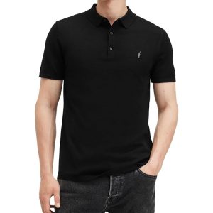 AllSaints Mode Merino Short Sleeve Polo