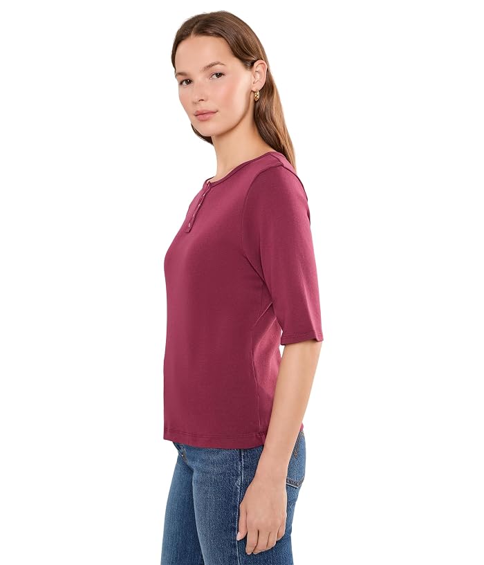 Michael Stars Andie Henley Elbow Sleeve Top - Image 3