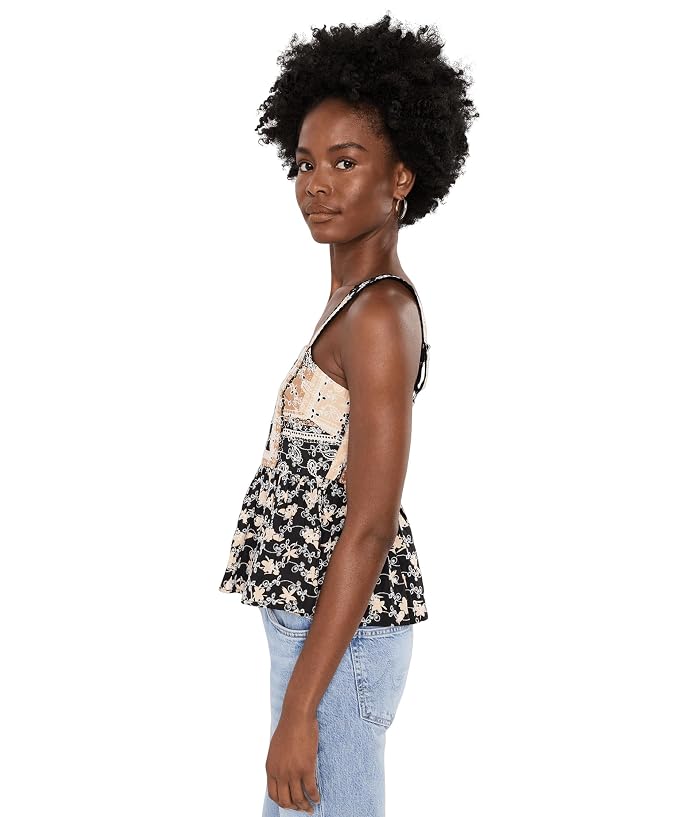 CeCe Mixed Print Peplum Top - Image 3