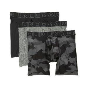 Under Armour 3-pack Performance Tech Print 6” Boxer Briefs
