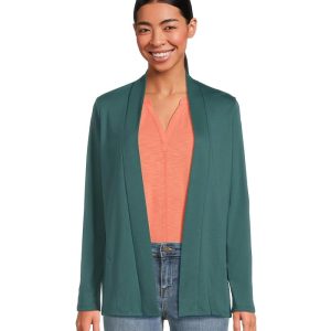 L.L.Bean Pima Cotton Open Cardigan With Pockets
