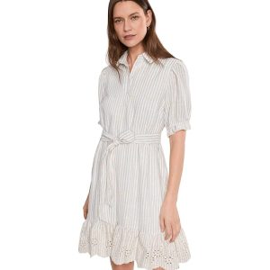 Vince Camuto Ruffle Puff Sleeve Mini Dress
