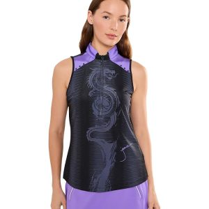 Jamie Sadock Dragon Graphic Sleeveless Golf Top