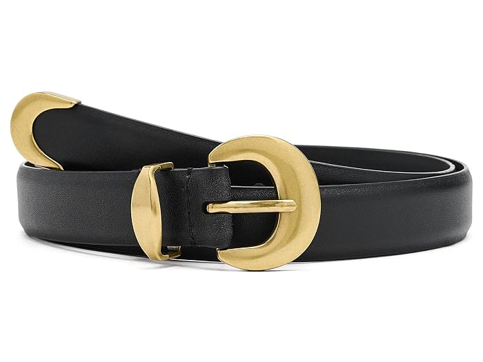 Madewell Domed-Buckle Wide Belt in Leather
