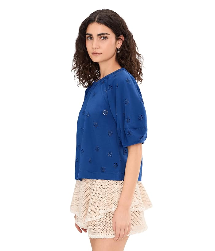Free People Jessie Eyelet Tee - Image 3
