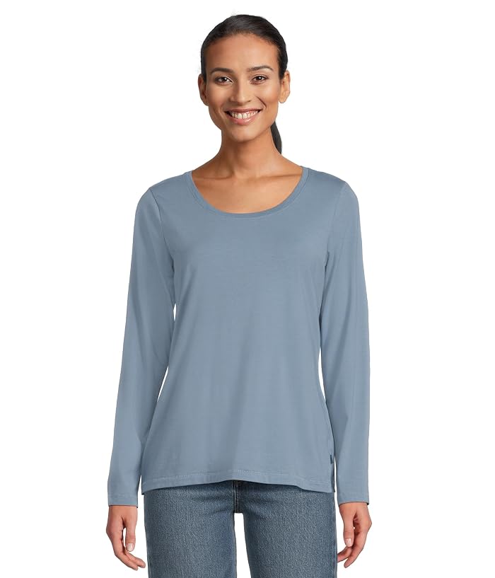 L.L.Bean Soft Stretch Supima Tee Scoop Neck Long Sleeve