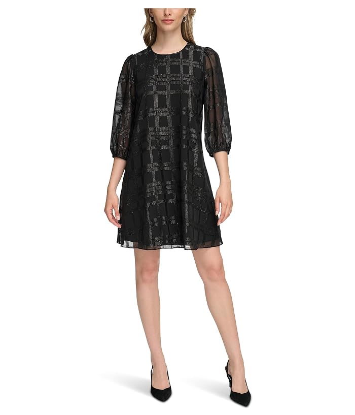 Calvin Klein Chiffon A-Line with Lurex