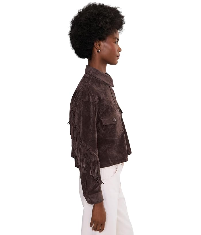 Blank NYC Bonfire Fringe Faux Suede Shirt Jacket - Image 3