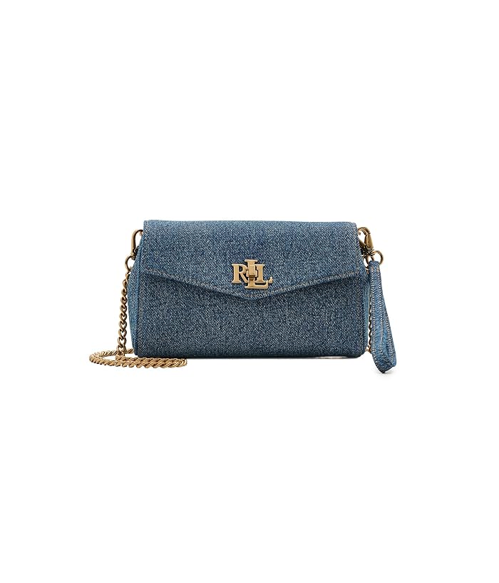 Lauren Ralph Lauren Washed Denim Tanner Crossbody Wallet