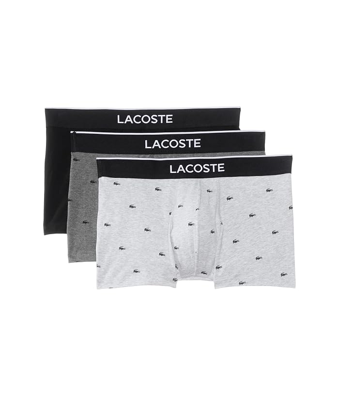 Lacoste Cotton Stretch Mini Croc Print Trunks 3-pack - Image 4