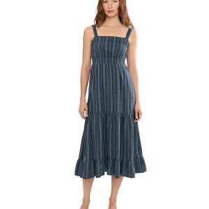 Toad&Co Taj Hemp Tiered Midi Sleeveless Dress