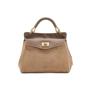 JW PEI Lucia Classic Faux Suede Top Handle Bag