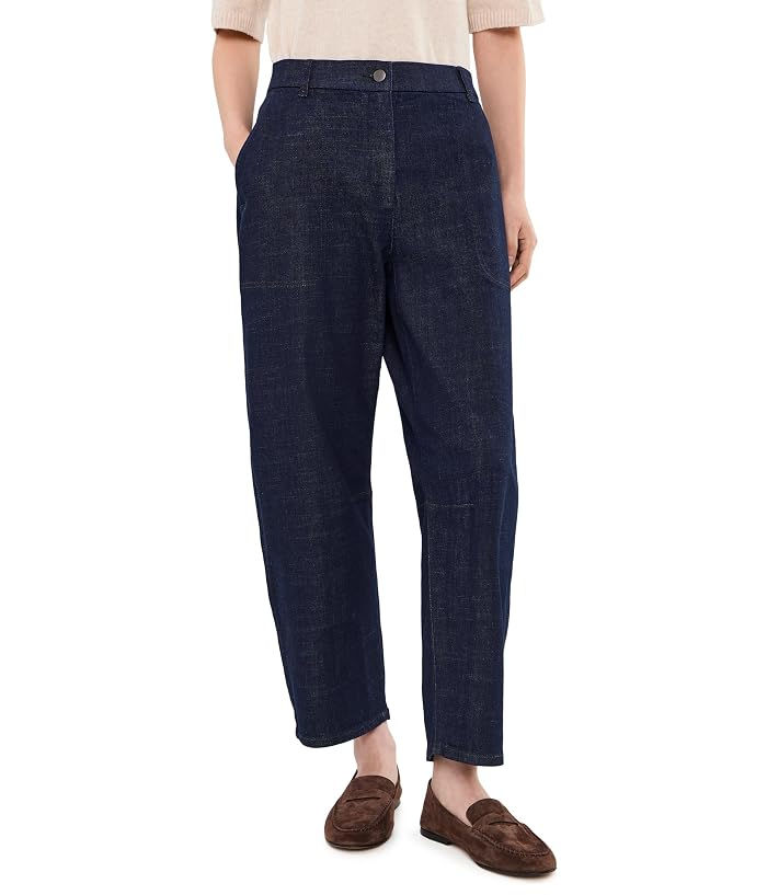 Eileen Fisher Cotton Stretch Denim Ankle Arch Pants