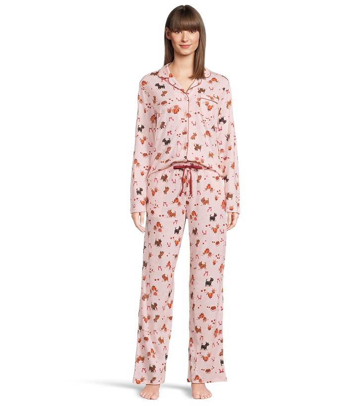 Karen Neuburger Novelty Print Long Sleeve Girlfriend Pajama Set