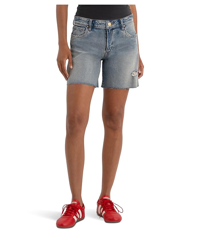 KUT from the Kloth Hailey High-Rise Shorts with Raw Hem