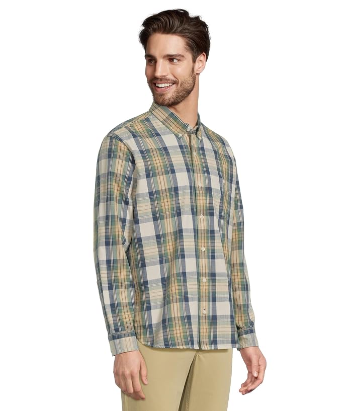L.L.Bean Comfort Stretch Chambray Shirt Traditional Untucked Fit Long-Sleeve Print - Image 2