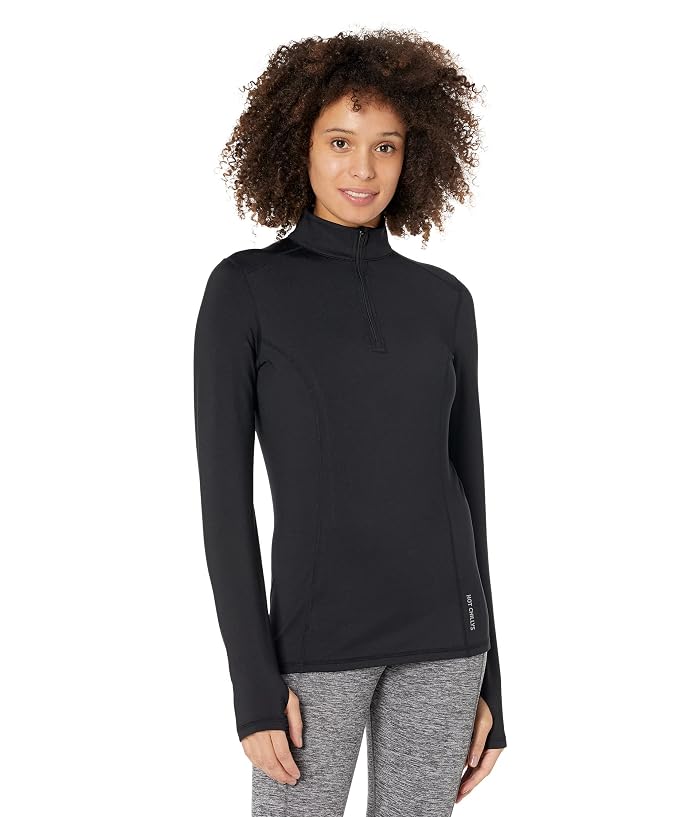 Hot Chillys Micro-Elite Chamois Solid Zip-T