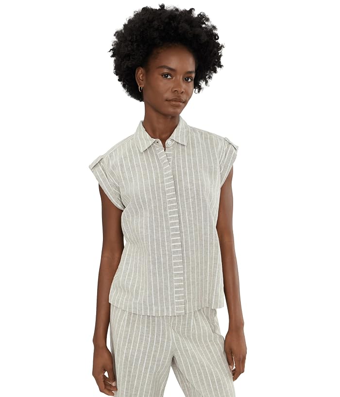 NIC+ZOE Lurex Linen Resort Shirt