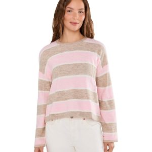 Vince Camuto Striped Crew Neck