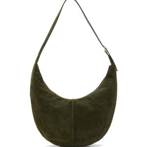 Madewell The Essential Curve Shoulder Bag in Suede
