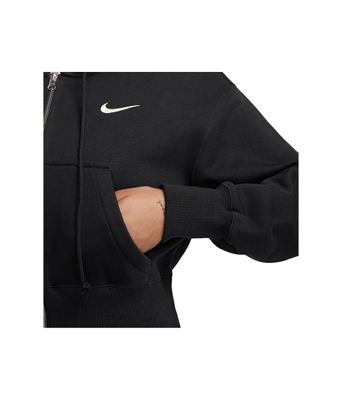 Nike Sportswear Phoenix Fleece Loose Full-Zip Crop Hoodie - Image 3