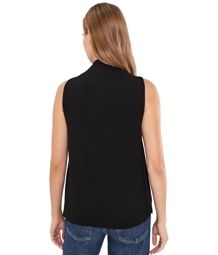 Michael Stars Minka Pleated Mock Neck Sleeveless Top - Image 4