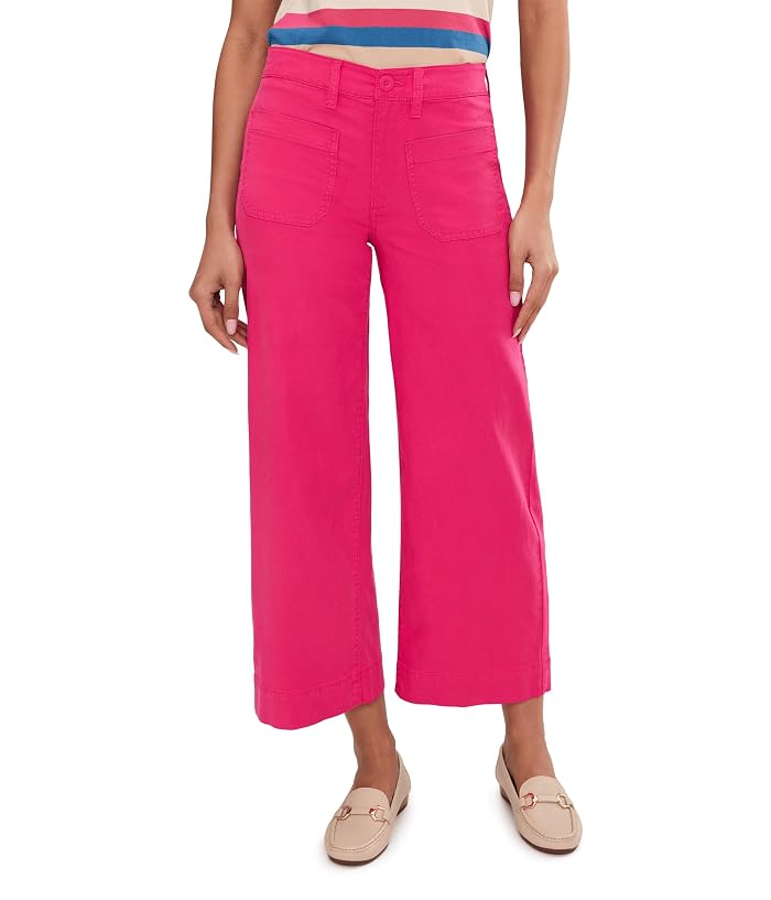 Liverpool Los Angeles 27" Crop Wide Leg Pants with Patch Pockets