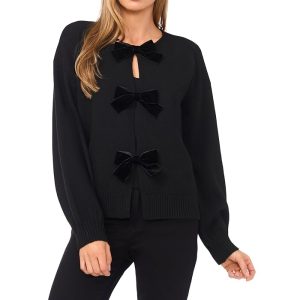 CeCe Bow Closure Cardigan