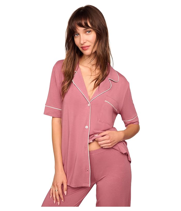 Eberjey Gisele TENCEL™ Modal Short Sleeve & Pant PJ Set - Image 3