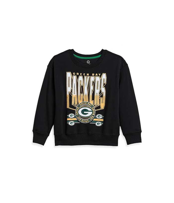 Junk Food Clothing Kids NFL Green Bay Packers Drop Shoulder Crew Fleece (Little Kid/Big Kid) - Image 4