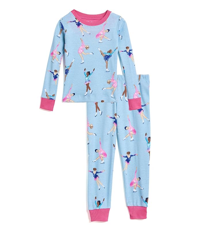 Hatley Kids Figure Skaters Cotton Rib Pajama Set (Toddler/Little Kid/Big Kid) - Image 4
