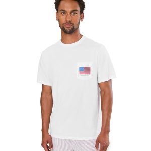 Vineyard Vines Whale US Flag Pocket Tee