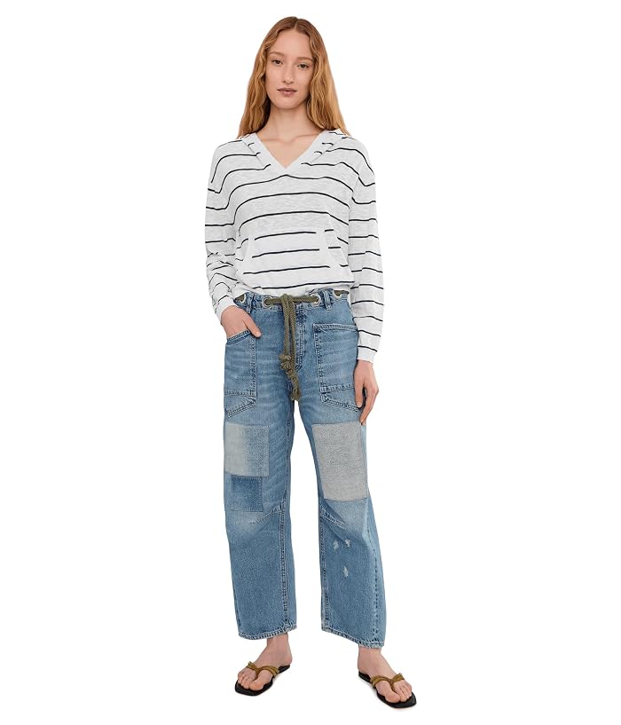Mod-o-doc Long Sleeve Striped Hoodie Sweater - Image 2