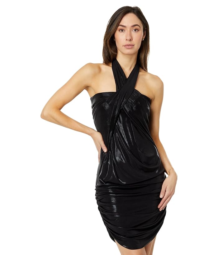 Norma Kamali All In One Shirred Bottom Mini Dress - Image 3
