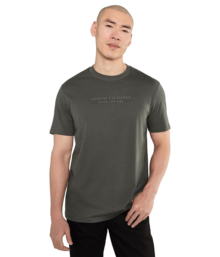 Armani Exchange Cotton Jersey AX Wording Regular Tee