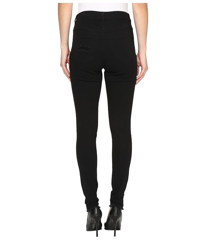 HUE Ripped Knee Denim Leggings - Image 3