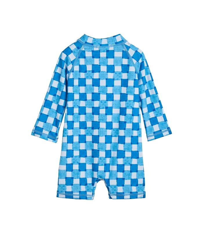 Snapper Rock Kids Ocean Grid Long Sleeve Sunsuit (infant) - Image 2