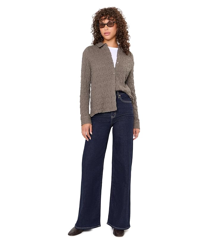 Eileen Fisher Bubble Jacquard Classic Collar Shirt - Image 2